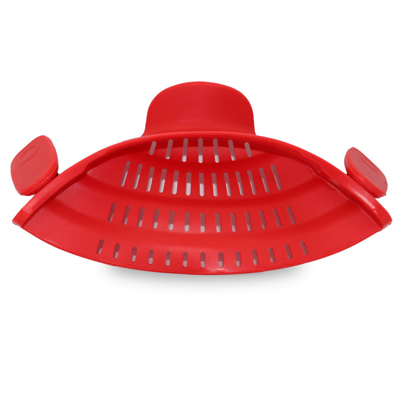 Cheer Collection Silicone Colander, Red