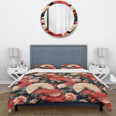 Ensemble de housse de couette Red Geisha