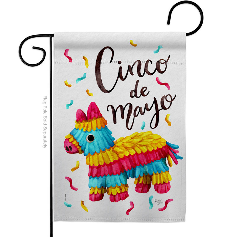 Bannière de jardin Pinata Mayo Cinco De Summer 13 X 18,5 pouces
