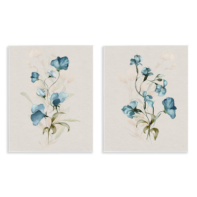 Blue Botanical Herbs Wall Plaque, design by Susan Jill