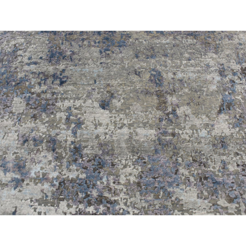 Tapis gris nouvel âge en laine 7 pi 10 po x 9 pi 9 po Ahearne