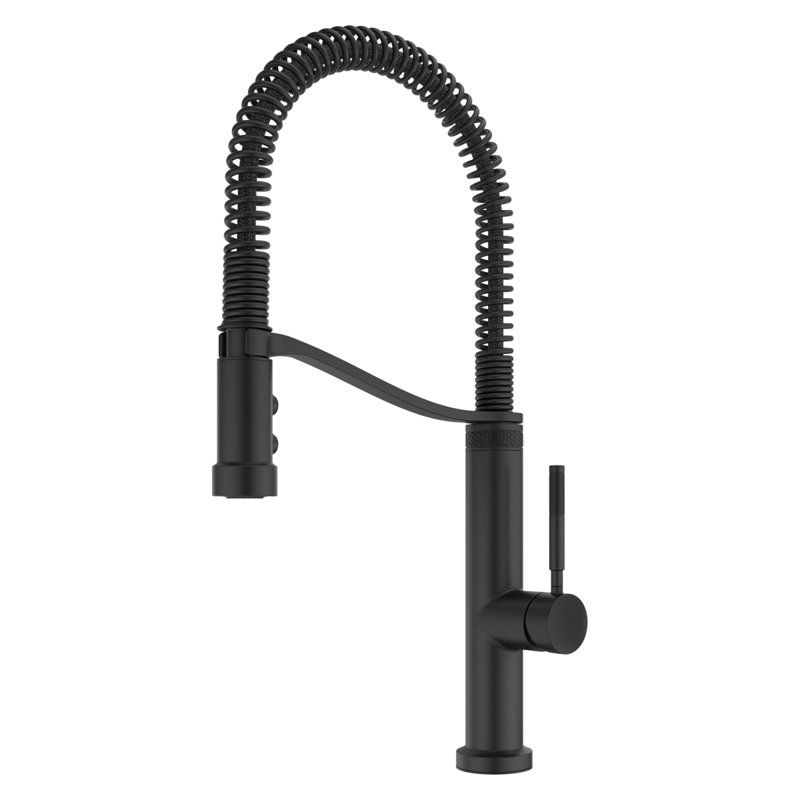 Pull Down Single Handle Kitchen Faucet, Matte Black
