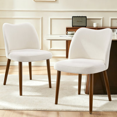 Upholstered No Formaldehyde Solid Wood Dining Chair With Easy Assembly And Water-Based Paint Finish