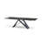 Extendable Glass Top Metal Base Dining Table