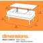 Table basse relevable, table basse relevable, bureau relevable, plateau de table escamotable, bureau de salon moderne avec rangement, à manger, dépliable, réglable, surélevé, relevable, blanc, bois brun