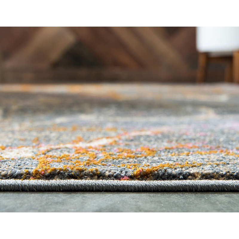 Tapis oriental gris Estrada, Rectangle 4 pi x 6 pi