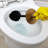 Blue Donuts Plastic Toilet Brush And Holder