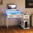 Reversible Desk With Monitor Shelf, L-shaped Desk With 3-tier Under-desk Drawers, Computer Desk With Led Light Strips, Writing Desk With Cpu Stand, Home Office Desk With Recessed Power Outlet-1781363511