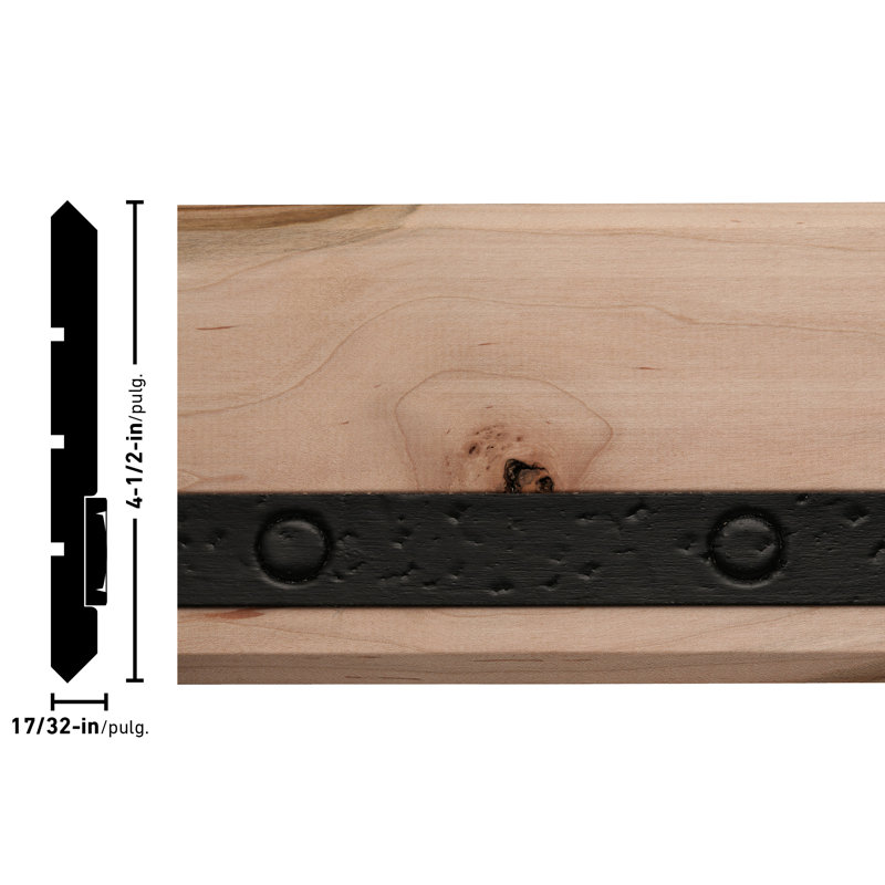 4.5'' Wide Unfinished Maple Wood Crown Moulding