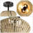 Baulch Rattan Semi Flush Mount Ceiling Light Boho Light Fixture Ceiling Lights Flush Mount Semi Flush Light Fixture