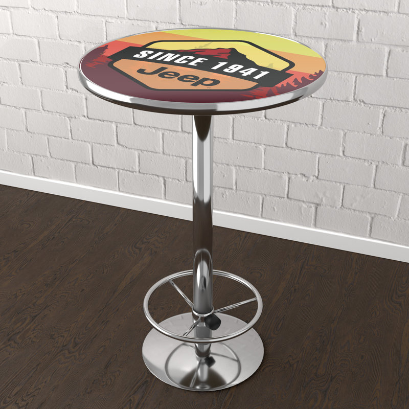 Jeep Sunset Mountain Bar Table with Footrest