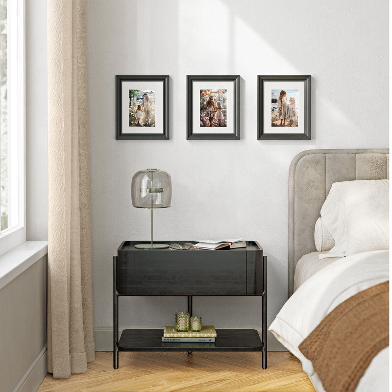 Cadres pour photos avec 6 tapis muraux, Noir, noir, noir, noir, 4 po x 6 po