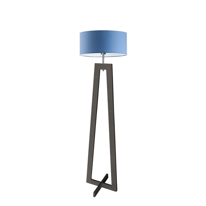 Chakka 148cm Traditional Floor Lamp, Blue, Black