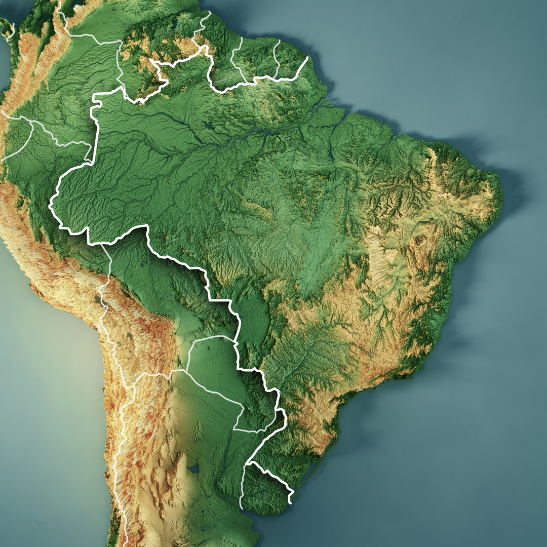 Brasilien D Render von FrankRamspott - Leinwand Kunstdrucke