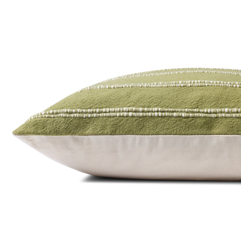 Coussin décoratif Magnolia Home par Joanna Gaines x Loloi Landry, Polyester, Vert
