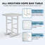 Table de patio durable en PEHD, conception de bistro haut et moderne pour l'extérieur