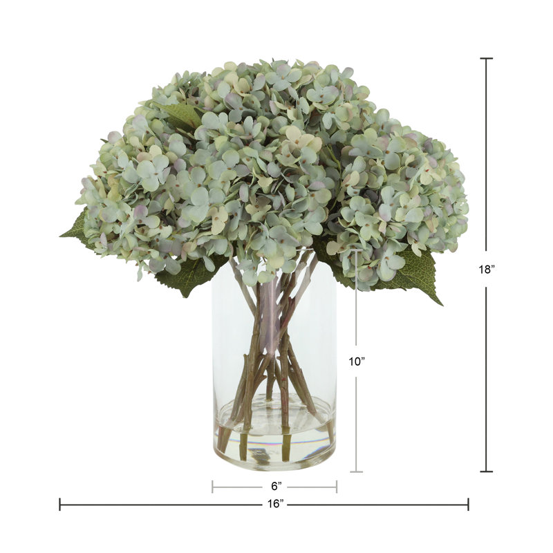 White, Blue And Green Hydrangea Bouquet, Aqua