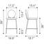 Ensemble de 2 tabourets de bar Mugilan - vert et or-571724230