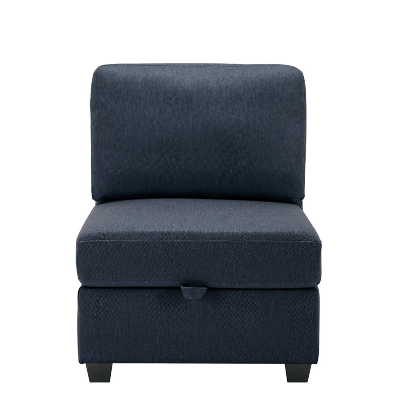 Modern Sofapalmilla Armless Sofa -, Blue