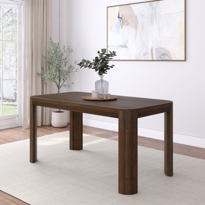  Bergeman Solid Wood Dining Table, Walnut, 30" H x 32" W x 60" L