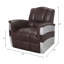 Fauteuil d'appoint Brancaster, cuir fleur rétro brun et aluminium