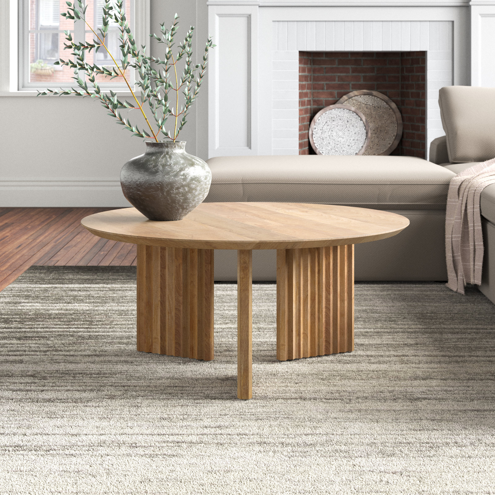 Edianna 36" Mango Coffee Table, Brown