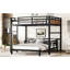 Full Xl Metal Bunk Bed With Walnut Tint, Separable For Multi - Purpose Room Use In Different Settings, Safe And Comfortable Sleep, Quick Setup Time Over Bed, Adaptable To Changing Needs, Secure Split