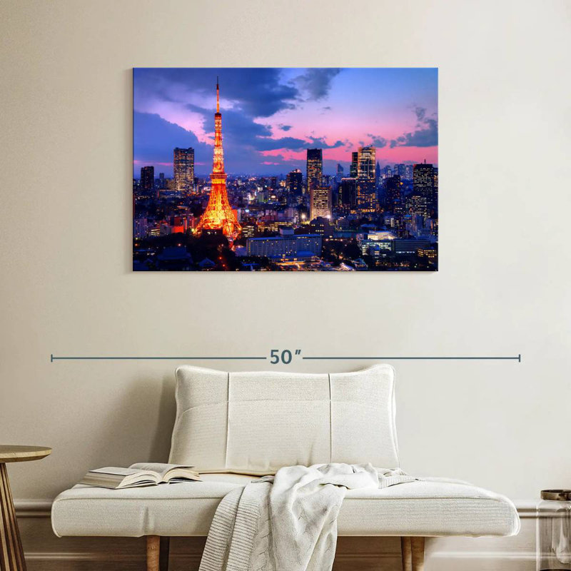 Kavia Tokyo Tower Evening Glow, 26" H x 39" W