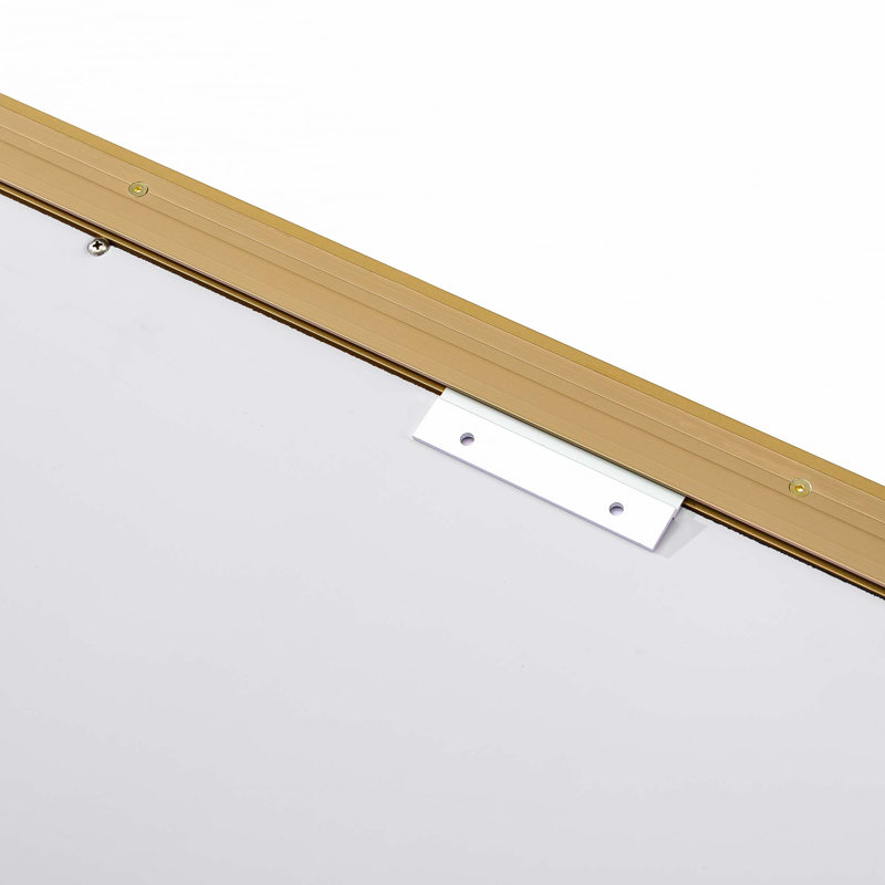 Miroir biseauté 40 * 30 pouces à DEL, Doré