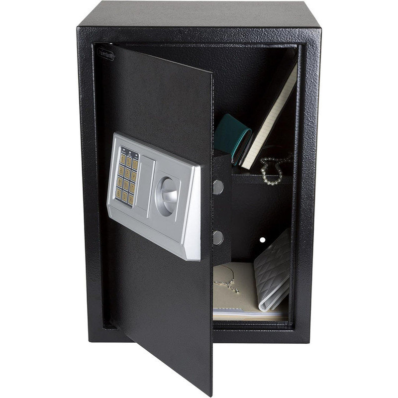 Digital Safe - Electronic Steel Safe with Keypad and Manual Override Keys - For Home, Business by Stalwart (Black)