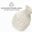 Vase Ecomix en forme de bourre blanc fabriqué à la main avec motif ondulé texturé