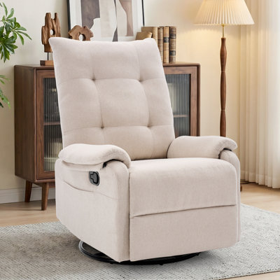 Recliner Chair, 360° Swivel Rocking Recliner for Living Room,Rocker Recliner Chair With Side Pockets