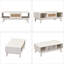 Table basse Mid-Century moderne avec tiroir en rotin-2029124718