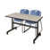 Nellia Flip-Top Training Nesting Table, 2 Zeng Stack Chairs