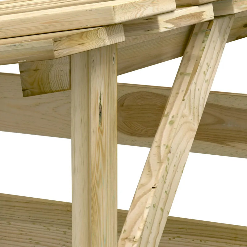 Alpen Home Pergolas With Roofs 4 Pcs 100X90x100 Cm Impregnated Pinewood