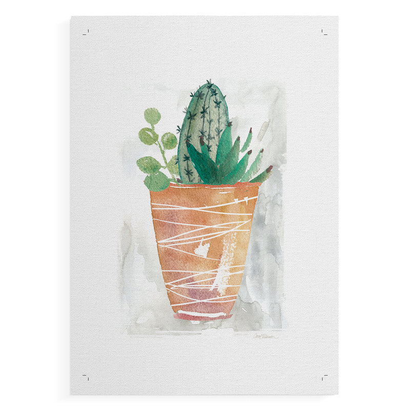 Boho cactus - impression sur toile seulement - non encadrée, H 18 po x l 12 po