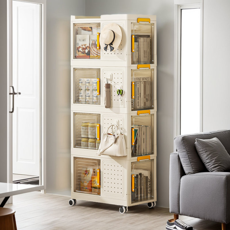 51.6'' H x 22'' W Book Cart with Wheels