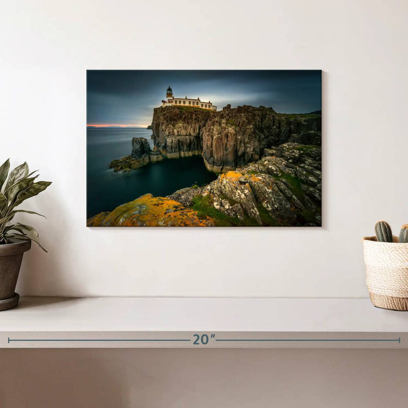 Dusky Neist Point Lighthouse, 8" H x 12" W