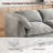  Modular Sectional Sofa With Movable Ottoman, L-shaped Couch With Removable Washable Cushion Covers, 9.8" Extra-thick Cushions, Tool-free Easy Assembly, Padded Armrests For Living Room, Gray-656978865