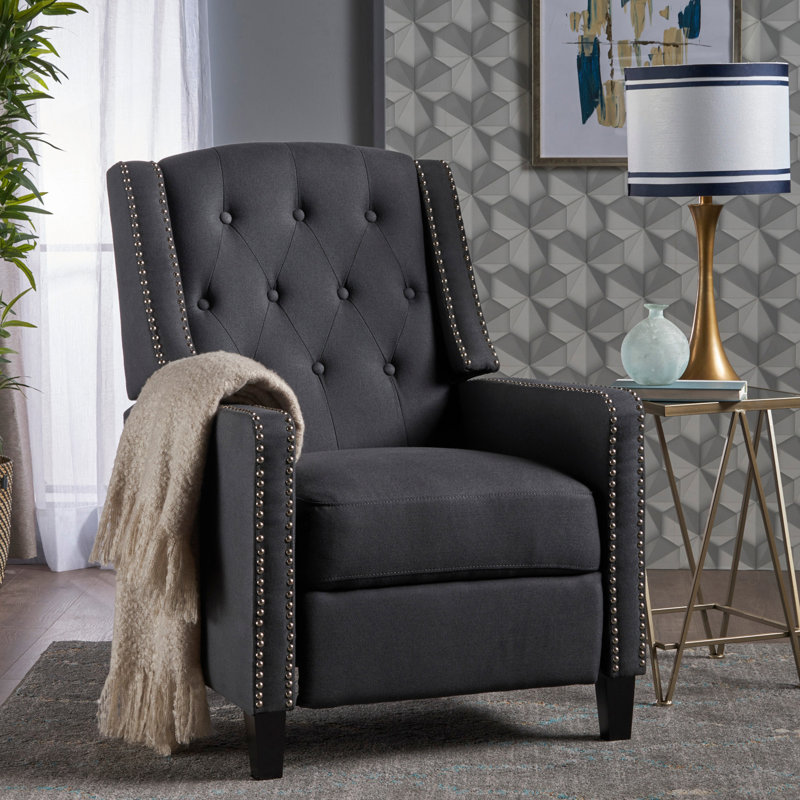 Fauteuil en tissu gris foncé Classic