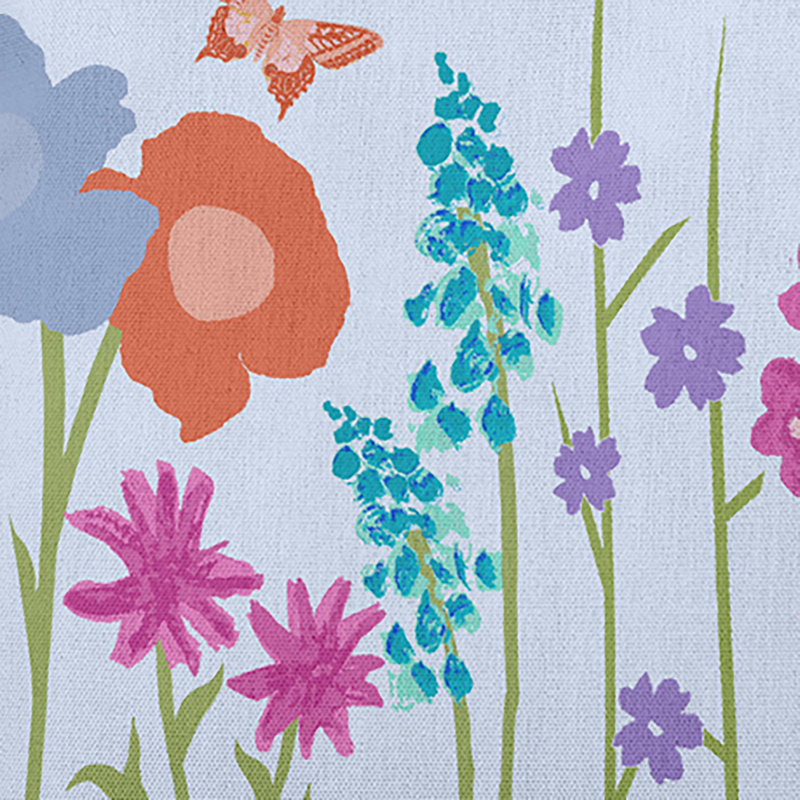 Coussin floral réversible Flower Power, H 16 po x l 16 po, Peri Floral