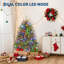 Pre-Lit Flocked Artificial Christmas Tree with Pine Cones,Full Natural Look Hinged Branch Xmas Tree for Home Office Winter Holiday Premium Stand & Easy Assembly for Indoor Decor-1576142836