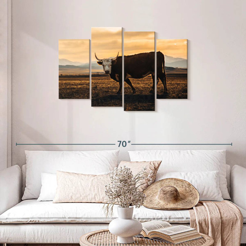 Brampt Looking Bull, 27"H x 43"W