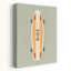 Retro Longboard Ride Classic Minimalist Retro Summer Urban Wall Art Print by Dominique Vari - Wrapped Canvas Print-362241026