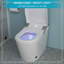 Toilette intelligente avec bidet intégré, ouverture et fermeture automatiques, siège chauffant allongé, capteur de pied encastré, affichage DEL, lavage à l'eau chaude, sécheuse, veilleuse