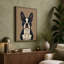 Boston Terrier Geometric - Wrapped Canvas-1072746257-1072746261