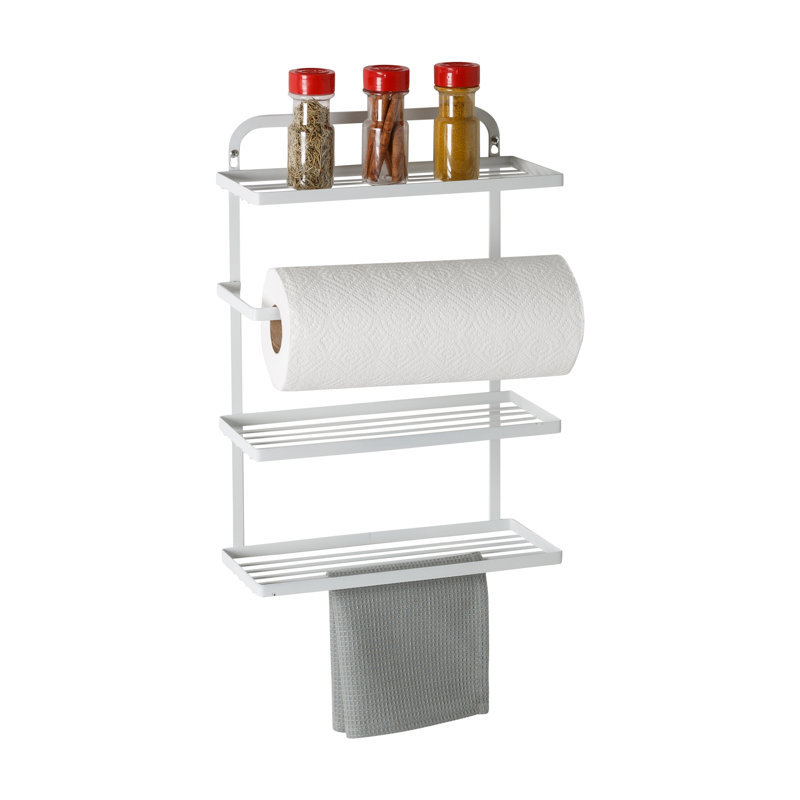 3 Jar  Spice Rack, White