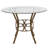 Hardrick 42'' Round Glass Dining Table with Crescent Style Metal Frame-28473372-28473370