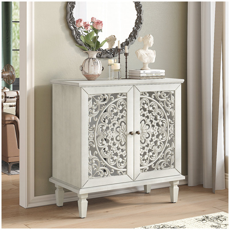 31" 2 Door Accent Cabinet, White
