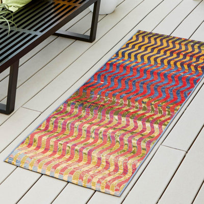 Skylar Washable Abstract Indoor / Outdoor Rug